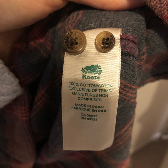 Roots red and grey classic Canadian plaid 100% cotton - Picture 6 of 7
